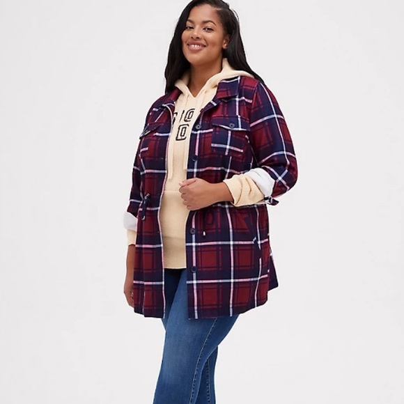 torrid Jackets & Blazers - Torrid Plaid Shacket